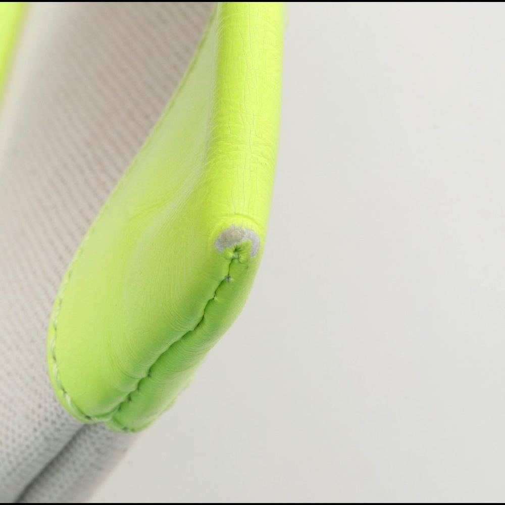 Balenciaga Logo City Bag in Neon Leather Purse Handbag - Picture 8 of 8
